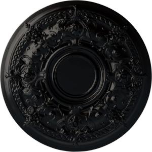 image29 14OD x 2P Darnay Ceiling Medallion Fits Canopies up to 7 14HandPainted Jet Black