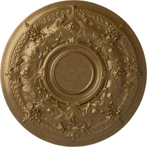 image29 14OD x 2P Darnay Ceiling Medallion Fits Canopies up to 7 14HandPainted Pale Gold