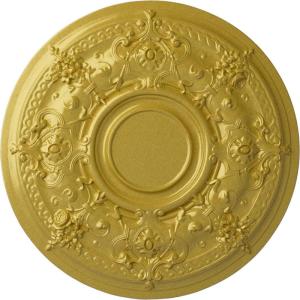 image29 14OD x 2P Darnay Ceiling Medallion Fits Canopies up to 7 14HandPainted Rich Gold