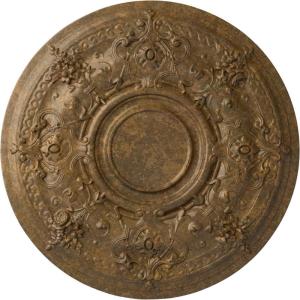 image29 14OD x 2P Darnay Ceiling Medallion Fits Canopies up to 7 14HandPainted Rubbed Bronze