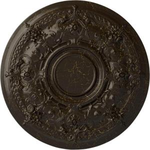 image29 14OD x 2P Darnay Ceiling Medallion Fits Canopies up to 7 14HandPainted Stone Hearth Crackle