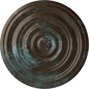 image29 18OD x 1 12P Carton Smooth Ceiling Medallion Fits Canopies up to 9 18Bronze Blue Patina Metallic Series