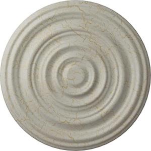 image29 18OD x 1 12P Carton Smooth Ceiling Medallion Fits Canopies up to 9 18Pot of Cream Crackle Flat Finish