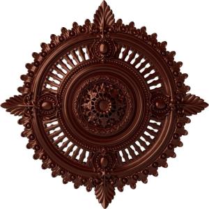 image29 18OD x 1 14ID x 4P Haylynn Ceiling Medallion Fits Canopies up to 1 14HandPainted Antique Copper