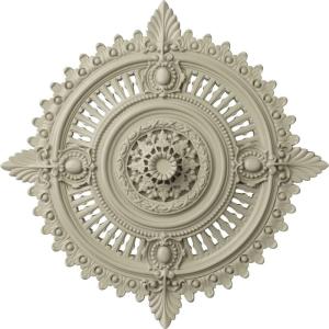 image29 18OD x 1 14ID x 4P Haylynn Ceiling Medallion Fits Canopies up to 1 14HandPainted Clear Yellow