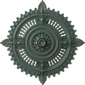 image29 18OD x 1 14ID x 4P Haylynn Ceiling Medallion Fits Canopies up to 1 14HandPainted Cloud Burst