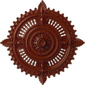 image29 18OD x 1 14ID x 4P Haylynn Ceiling Medallion Fits Canopies up to 1 14HandPainted Firebrick