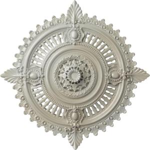 image29 18OD x 1 14ID x 4P Haylynn Ceiling Medallion Fits Canopies up to 1 14HandPainted Flash Blue