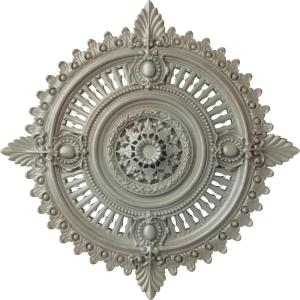 image29 18OD x 1 14ID x 4P Haylynn Ceiling Medallion Fits Canopies up to 1 14HandPainted Flash Gold
