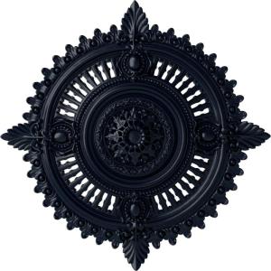image29 18OD x 1 14ID x 4P Haylynn Ceiling Medallion Fits Canopies up to 1 14HandPainted Midnight Dream