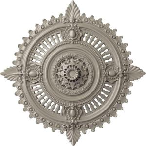 image29 18OD x 1 14ID x 4P Haylynn Ceiling Medallion Fits Canopies up to 1 14HandPainted Pearl White