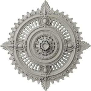 image29 18OD x 1 14ID x 4P Haylynn Ceiling Medallion Fits Canopies up to 1 14HandPainted Pot of Cream