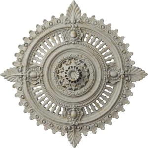 image29 18OD x 1 14ID x 4P Haylynn Ceiling Medallion Fits Canopies up to 1 14HandPainted Pot of Cream Crackle