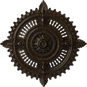 image29 18OD x 1 14ID x 4P Haylynn Ceiling Medallion Fits Canopies up to 1 14HandPainted Stone Hearth Crackle