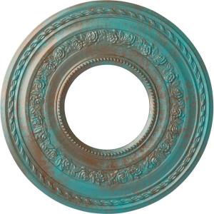 image29 38OD x 11 58ID x 1 18P Anthony Ceiling Medallion Fits Canopies up to 11 58Copper Green Patina Metallic Series