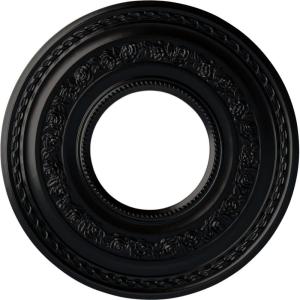 image29 38OD x 11 58ID x 1 18P Anthony Ceiling Medallion Fits Canopies up to 11 58Jet Black Flat Finish
