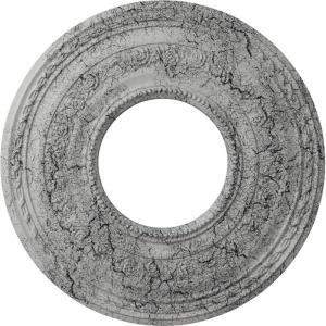 image29 38OD x 11 58ID x 1 18P Anthony Ceiling Medallion Fits Canopies up to 11 58Ultra Pure White Crackle Flat Finish