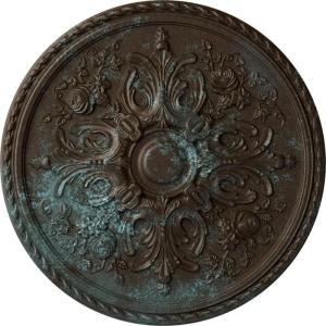 image32 58OD x 2P Bradford Ceiling Medallion Fits Canopies up to 6 58Bronze Blue Patina Metallic Series