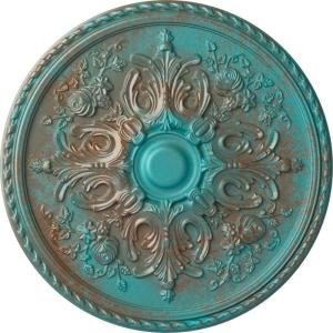 image32 58OD x 2P Bradford Ceiling Medallion Fits Canopies up to 6 58Copper Green Patina Metallic Series