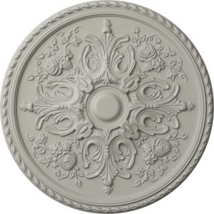 image32 58OD x 2P Bradford Ceiling Medallion Fits Canopies up to 6 58Pot of Cream Flat Finish