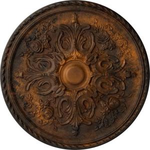 image32 58OD x 2P Bradford Ceiling Medallion Fits Canopies up to 6 58Rust Metallic Series