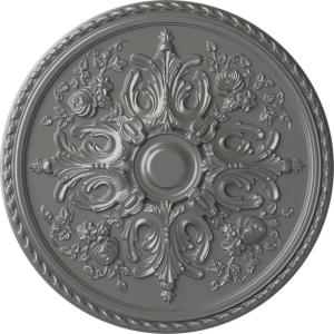 image32 58OD x 2P Bradford Ceiling Medallion Fits Canopies up to 6 58Silver Metallic Series