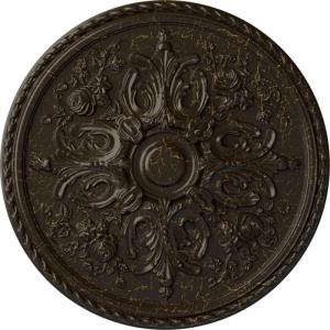 image32 58OD x 2P Bradford Ceiling Medallion Fits Canopies up to 6 58Stone Hearth Crackle Flat Finish