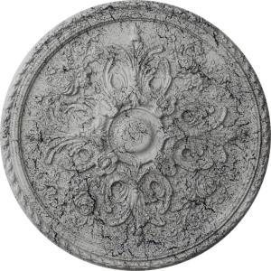 image32 58OD x 2P Bradford Ceiling Medallion Fits Canopies up to 6 58Ultra Pure White Crackle Flat Finish