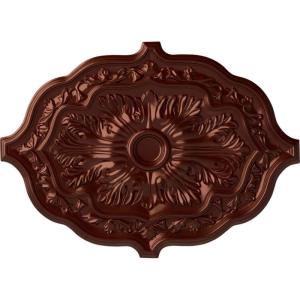 image36W x 26H x 1 12P Pesaro Ceiling MedallionHandPainted Antique Copper