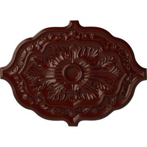 image36W x 26H x 1 12P Pesaro Ceiling MedallionHandPainted Brushed Mahogany