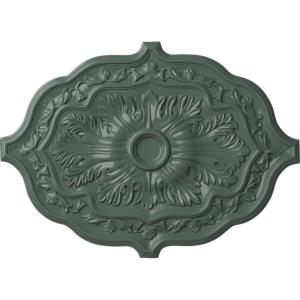 image36W x 26H x 1 12P Pesaro Ceiling MedallionHandPainted Cloud Burst