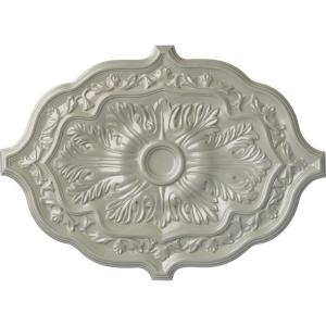 image36W x 26H x 1 12P Pesaro Ceiling MedallionHandPainted Flash Copper