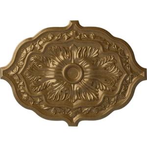 image36W x 26H x 1 12P Pesaro Ceiling MedallionHandPainted Pale Gold