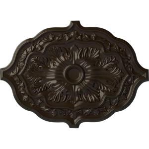 image36W x 26H x 1 12P Pesaro Ceiling MedallionHandPainted Stone Hearth