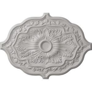 image36W x 26H x 1 12P Pesaro Ceiling MedallionHandPainted Ultra Pure White