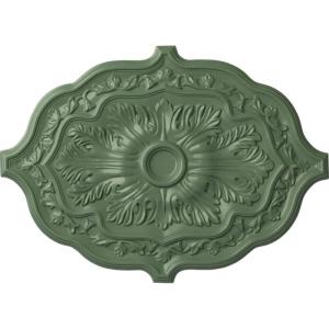 image36W x 26H x 1 12P Pesaro Ceiling MedallionHandpainted Athenian Green