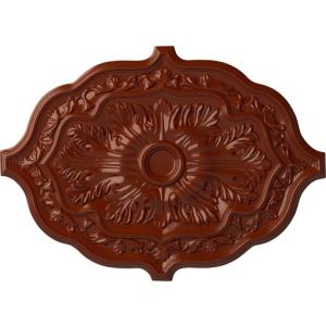 image36W x 26H x 1 12P Pesaro Ceiling MedallionHandpainted Firebrick
