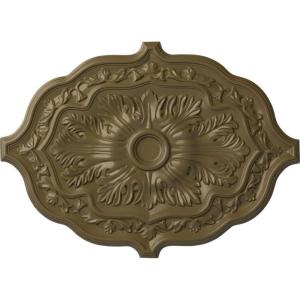 image36W x 26H x 1 12P Pesaro Ceiling MedallionHandpainted Mississippi Mud