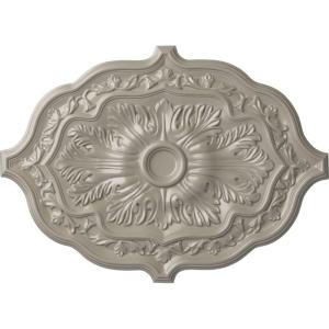 image36W x 26H x 1 12P Pesaro Ceiling MedallionHandpainted Pearl White