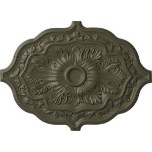 image36W x 26H x 1 12P Pesaro Ceiling MedallionHandpainted Witch Hazel