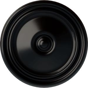 imageEkena Millwork CM12RE Reece Ceiling Medallion 12OD x 1 34P Fits Canopies up to 2 38 Factory PrimedJet Black Flat Finish
