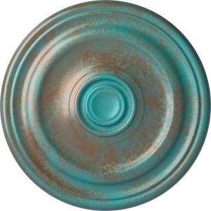 imageEkena Millwork CM16KP Kepler Traditional Ceiling Medallion 15 78OD x 1 12P For Canopies up to 3 34 Factory PrimedHandPainted Copper Green Patina