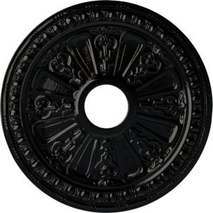 imageEkena Millwork CM18RA 18 18Inch OD 3 58Inch ID x 1 18Inch P Raymond Ceiling MedallionHandPainted Black Pearl