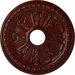 imageEkena Millwork CM18RA 18 18Inch OD 3 58Inch ID x 1 18Inch P Raymond Ceiling MedallionHandPainted Brushed Mahogany