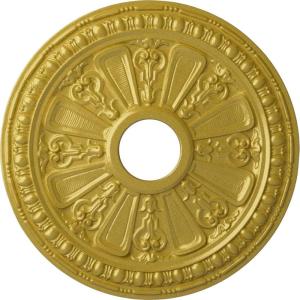imageEkena Millwork CM18RA 18 18Inch OD 3 58Inch ID x 1 18Inch P Raymond Ceiling MedallionHandPainted Rich Gold