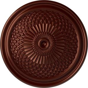 imageEkena Millwork CM22TN 22Inch OD Trinity Ceiling Medallion 22OD x 1 34P Fits Canopies up to 3 Factory PrimedAntique Copper Metallic Series