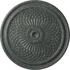 imageEkena Millwork CM22TN 22Inch OD Trinity Ceiling Medallion 22OD x 1 34P Fits Canopies up to 3 Factory PrimedAthenian Green Crackle Flat Finish