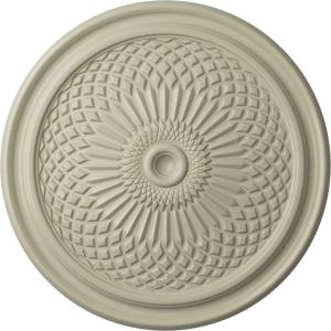 imageEkena Millwork CM22TN 22Inch OD Trinity Ceiling Medallion 22OD x 1 34P Fits Canopies up to 3 Factory PrimedClear Yellow Flat Finish