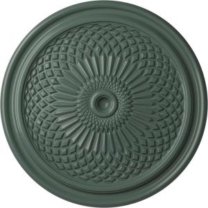 imageEkena Millwork CM22TN 22Inch OD Trinity Ceiling Medallion 22OD x 1 34P Fits Canopies up to 3 Factory PrimedCloud Burst Flat Finish
