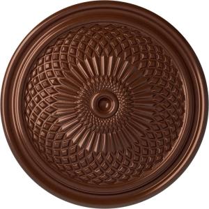 imageEkena Millwork CM22TN 22Inch OD Trinity Ceiling Medallion 22OD x 1 34P Fits Canopies up to 3 Factory PrimedCopper Penny Metallic Series